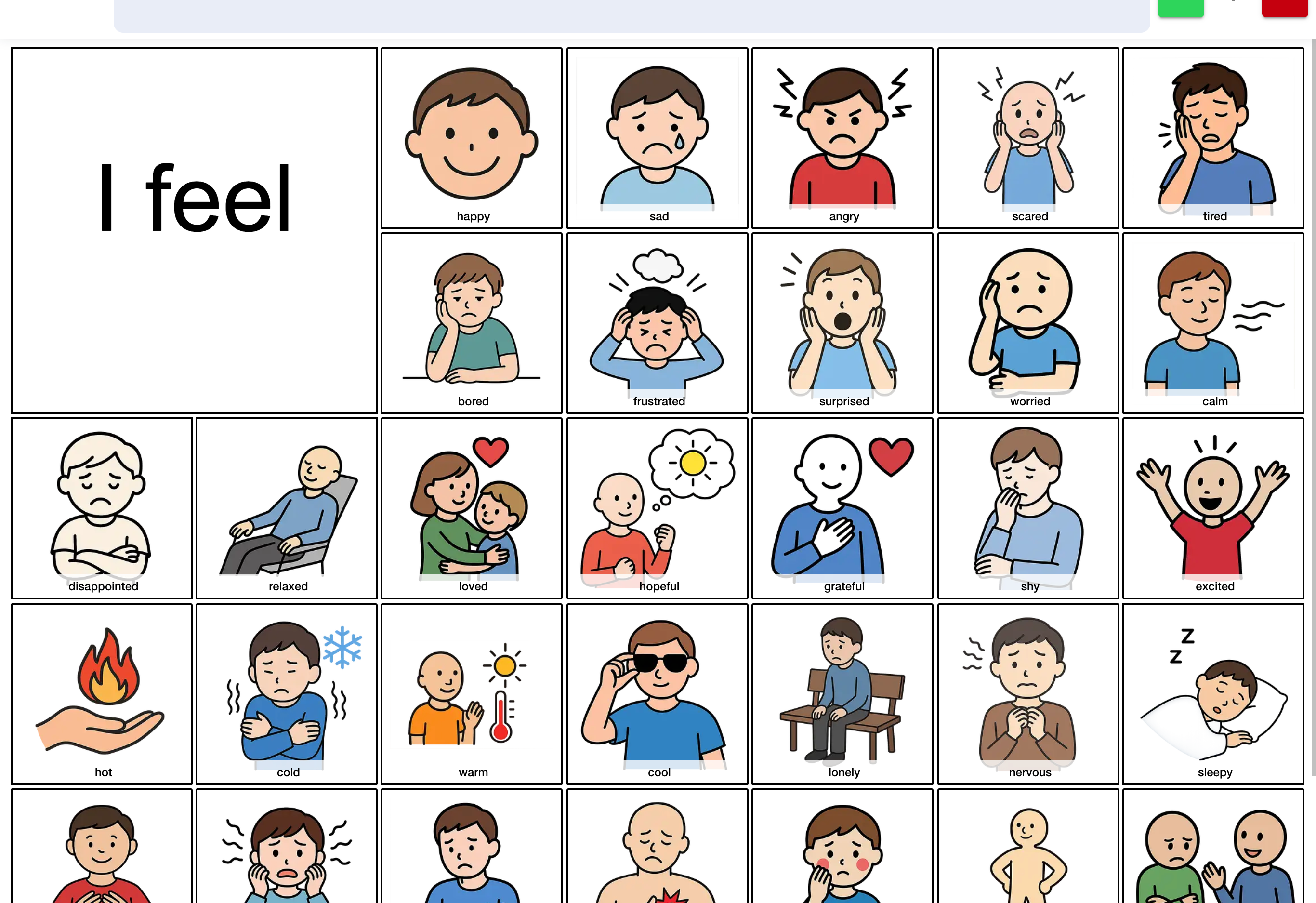 I feel emotions board preview