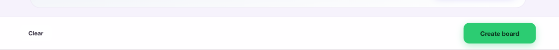 The Create board button sits in the bar at the bottom of the page.